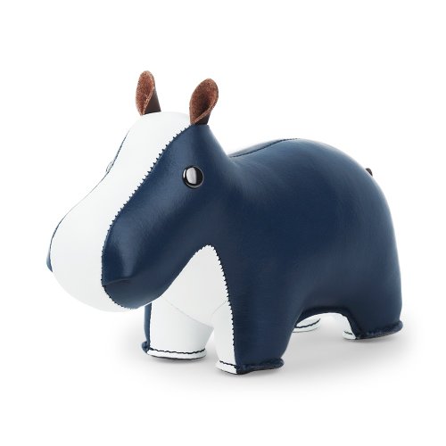 かば　革のインテリア置物 ブックエンド] カバ革製動物オーナメント ハウスギフト