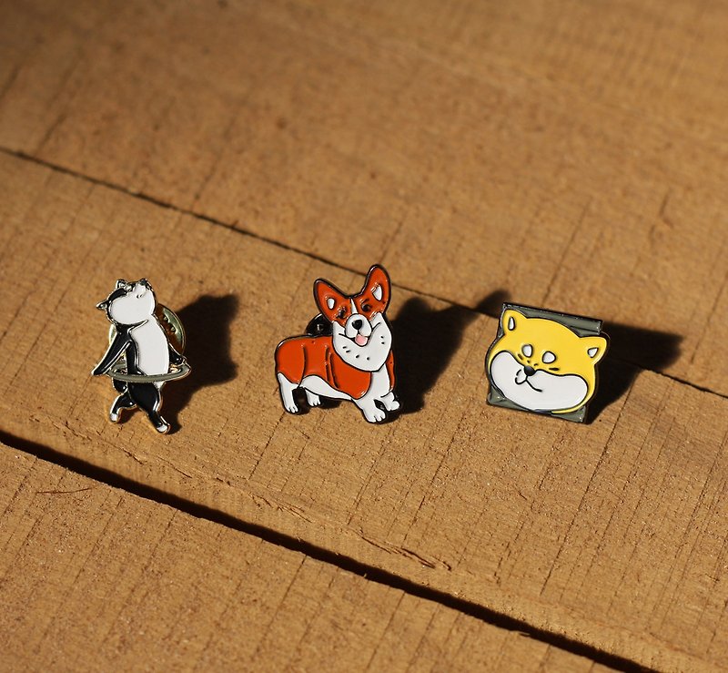 My Dogs Pin set - Badges & Pins - Other Metals Orange