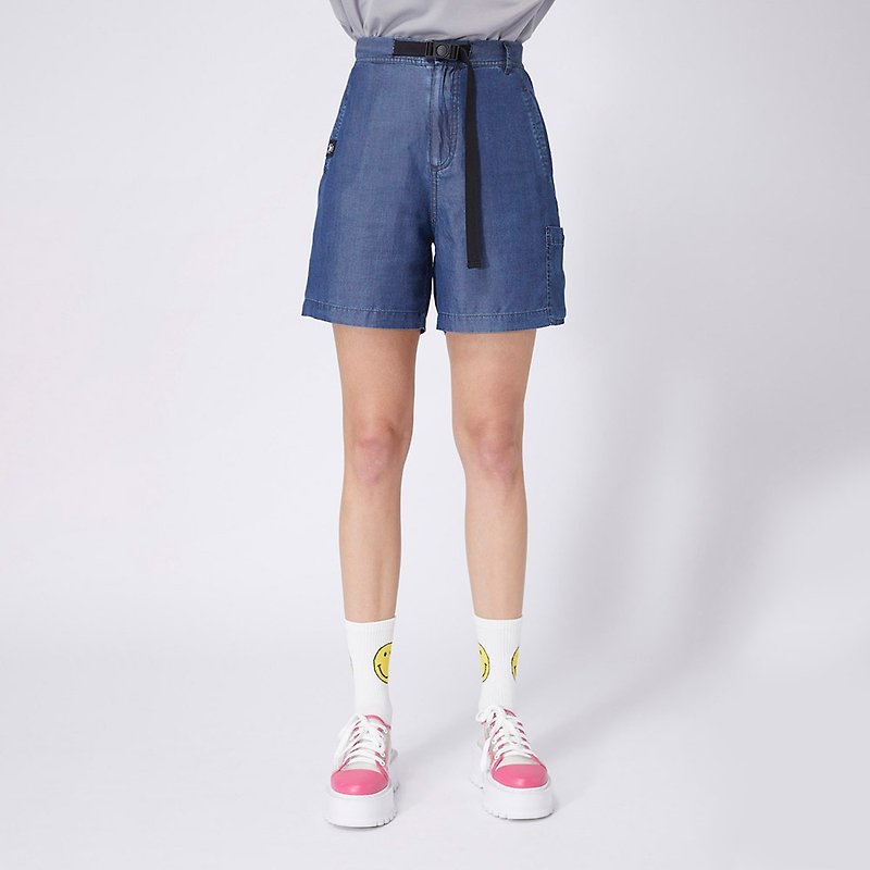 Unisex lightweight Denim Shorts / Indigo - Women's Shorts - Other Materials Blue