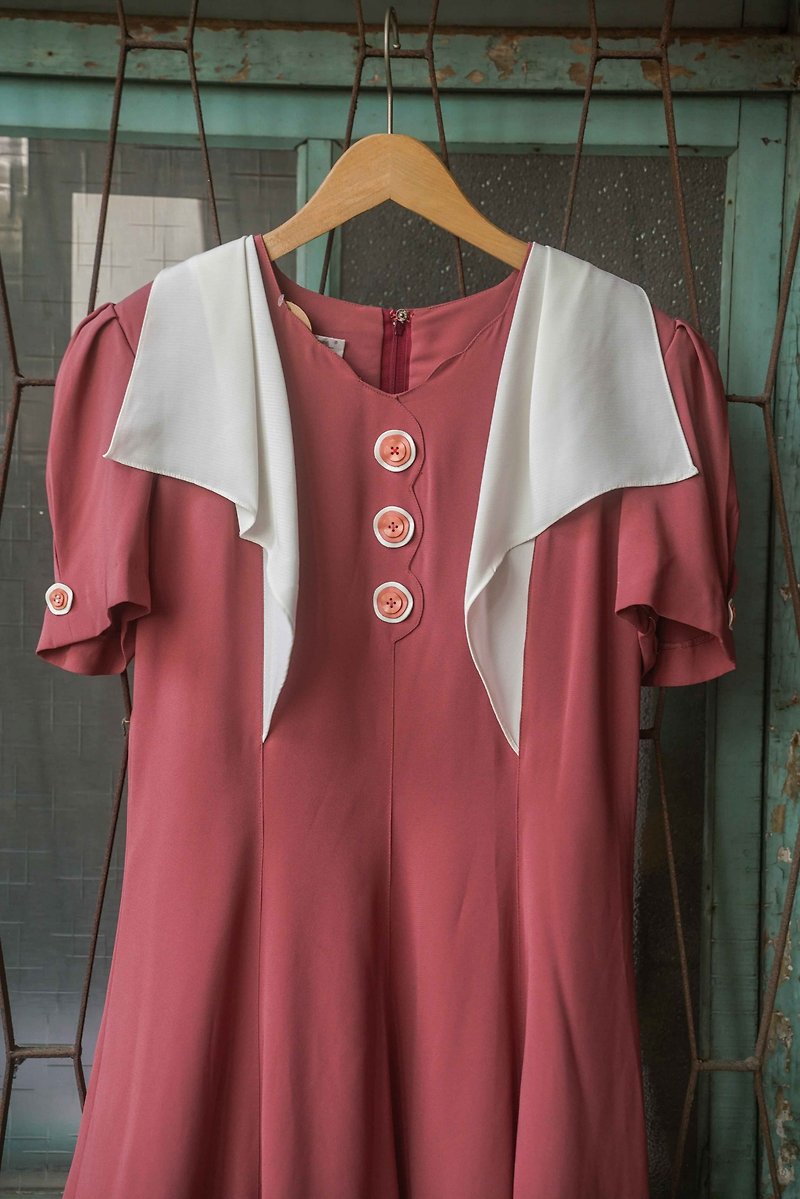 Innocence Department Store Vintage Vintage Dress Pink Rose Lakeshore Dress - One Piece Dresses - Other Materials Pink