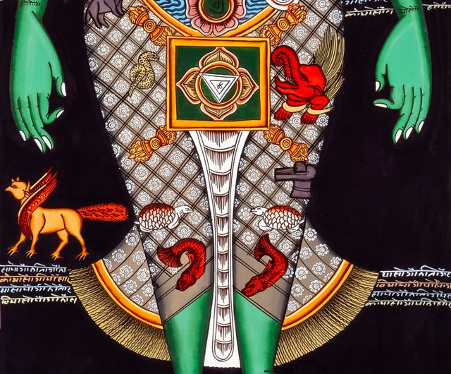 七つのチャクラ・タンカ チャクラ調整と精神性のための鮮やかな