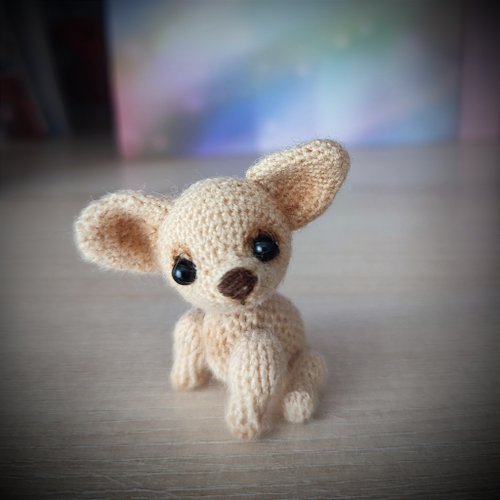 Miniature crocheted puppy Chihuahua. Dollhouse miniature. - Shop  Microtoysby Kids' Toys - Pinkoi