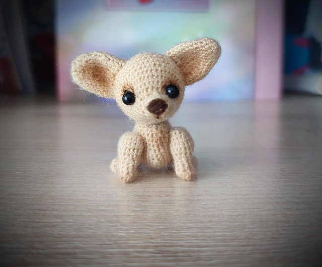 Chihuahua. Miniature crocheted dog. A puppy to order. Cute l