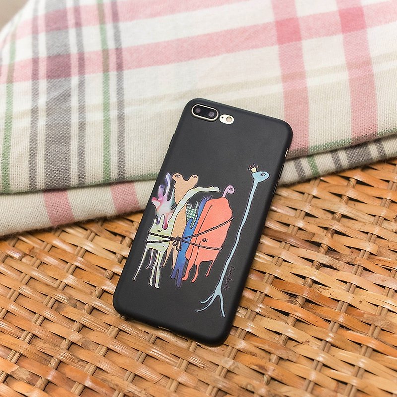 iPhone 6 / 6s (4.7吋) 小資族淺浮雕保護背套 太空黑 - 手機殼/手機套 - 塑膠 黑色