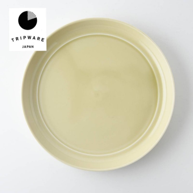 【Trip Ware Japan】深盤 日本製 美濃燒 (象牙米) - 盤子/餐盤/盤架 - 陶 