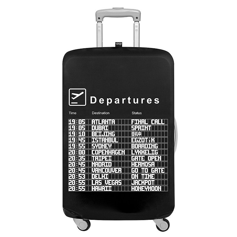 LOQI 行李箱外套／時刻表 LMAIAR【M號】 - 行李箱/旅行袋 - 塑膠 黑色