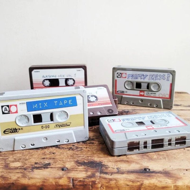 Vintage 復刻索尼錄音卡帶糖果盒 - 2款入【英國糖迷你包2包入】 - 零食/點心 - 其他材質 多色