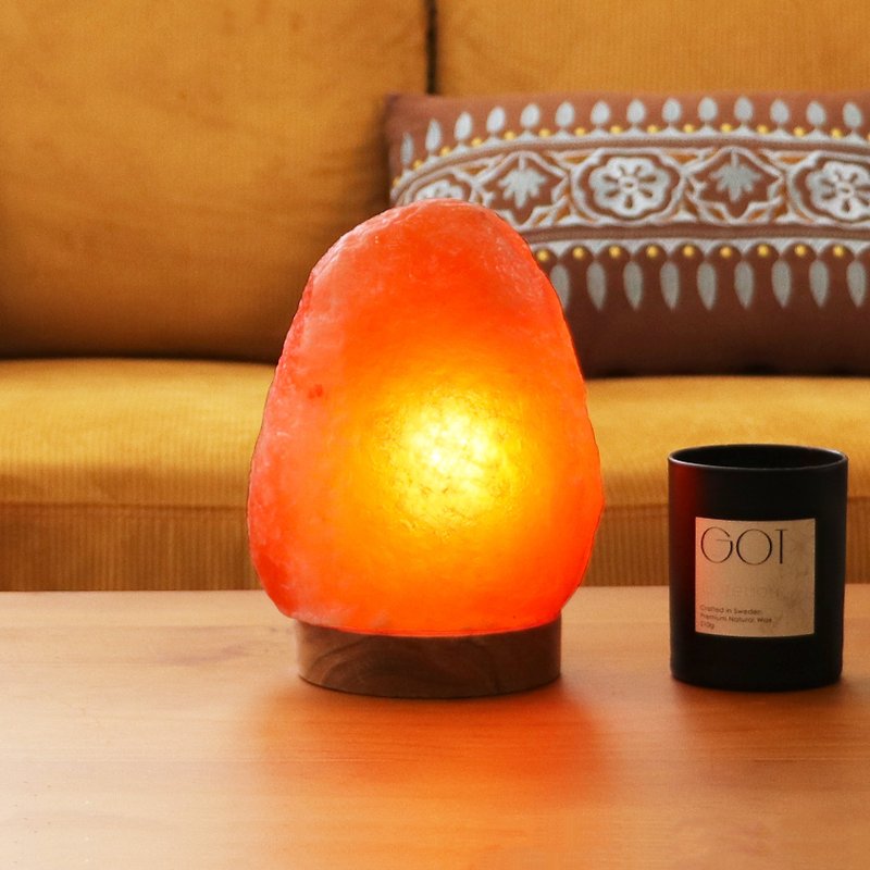 2-3kg ローズソルトランプ // 富を集め、狭い寝室でエネルギーを浄化するのに推奨 - 照明・ランプ - その他の素材 オレンジ
