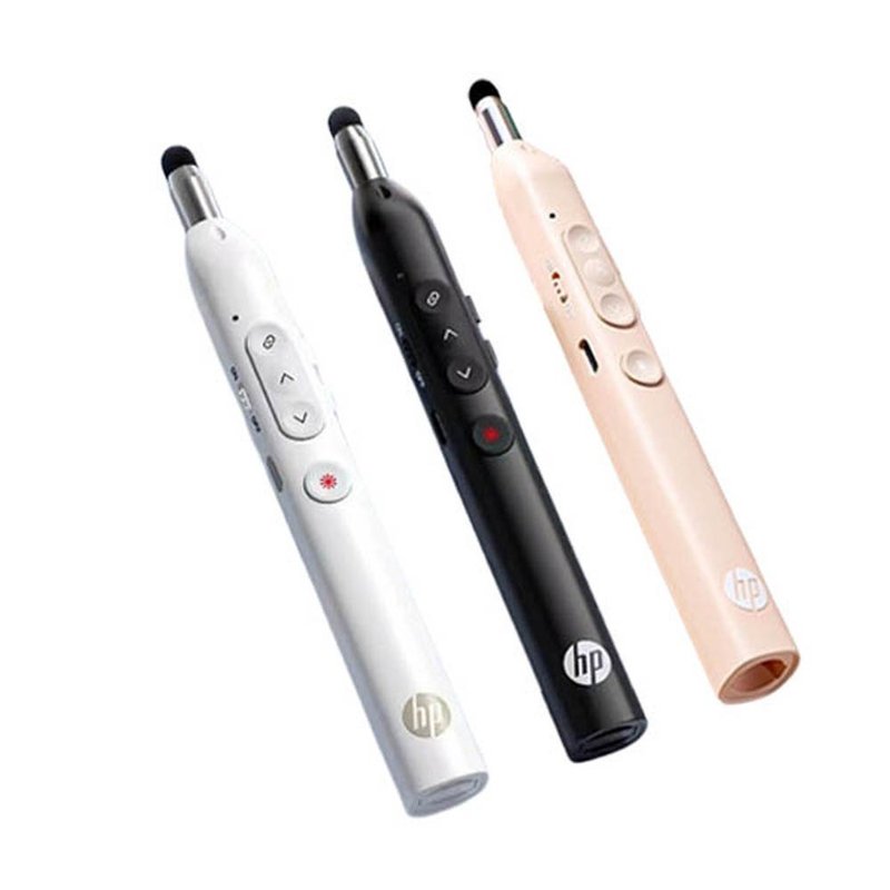 HP SS232 multi-function wireless touch retractable presentation pen-three colors optional red light rechargeable version - อุปกรณ์เสริมคอมพิวเตอร์ - วัสดุอื่นๆ ขาว