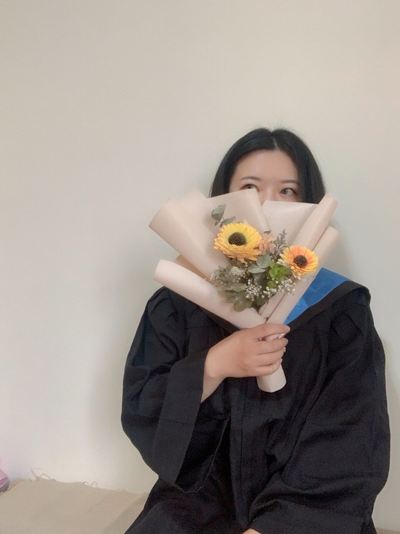 [Graduation Ceremony Special] Sunflower Dry Medium Bouquet/ Dry Bouquet/ Preserved Bouquet/ Sunflower - Dried Flowers & Bouquets - Plants & Flowers Orange