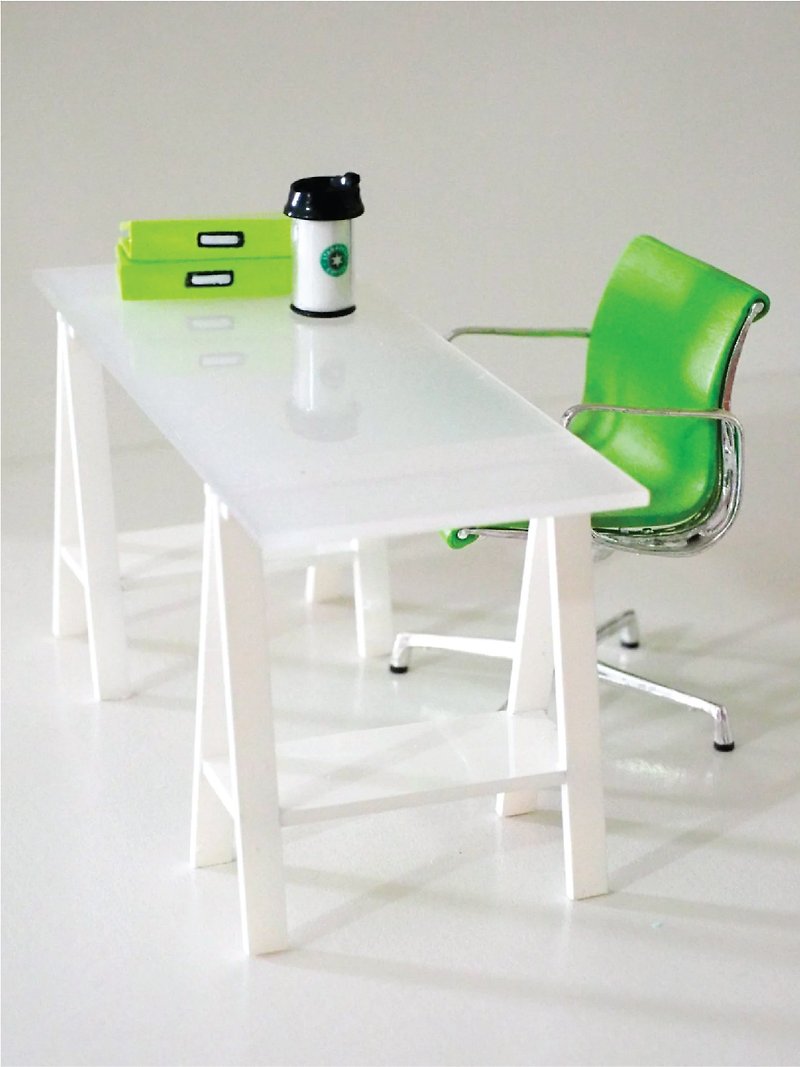 โมเดล IKEA โต๊ะทำงานอิเกีย สเกล 1/12 - ของวางตกแต่ง - พลาสติก สีใส