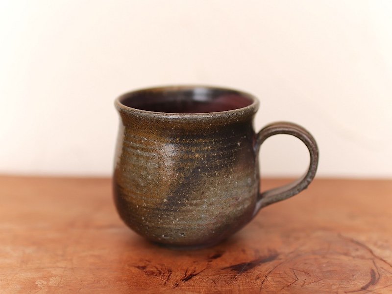 Bizen coffee cup (middle) c 2 - 136 - แก้วมัค/แก้วกาแฟ - ดินเผา สีนำ้ตาล