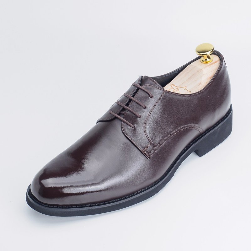 Super light and comfortable Basic classic Derby shoes∣sd01t strong coffee - รองเท้าหนังผู้ชาย - หนังแท้ สีนำ้ตาล