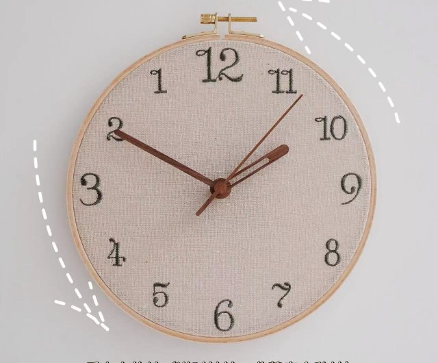 別のタイムマシン - クリエイティブな手刺繍の家の装飾サイレント壁掛け時計 - ショップ easychic-cn 時計 - Pinkoi