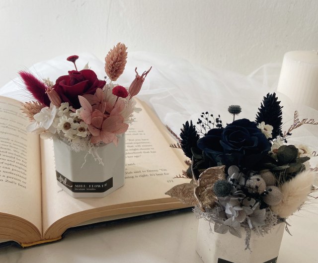 MAKE FUTURE プリザーブドフラワー プリザーブドフラワーセメント鉢花 格安 フラワーギフト