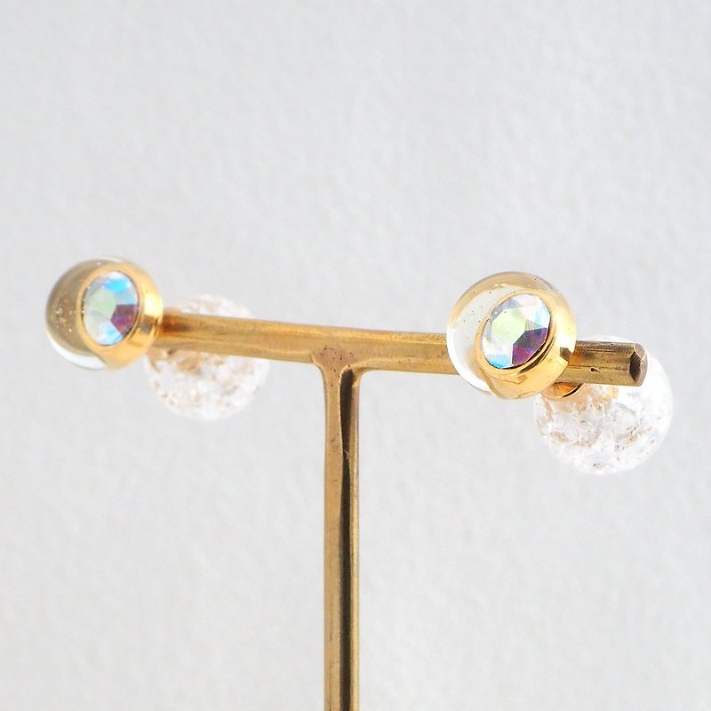 Everlasting Swarovski Earrings - ต่างหู - วัสดุอื่นๆ สีทอง