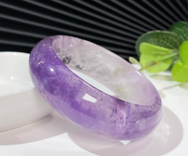 Gao Longevity Purple Jade Bracelet with 14K Gold  FYORO