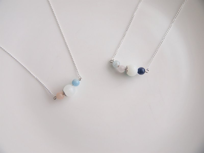 Family-Custom Birthstone Necklace - Baby Accessories - Sterling Silver Multicolor