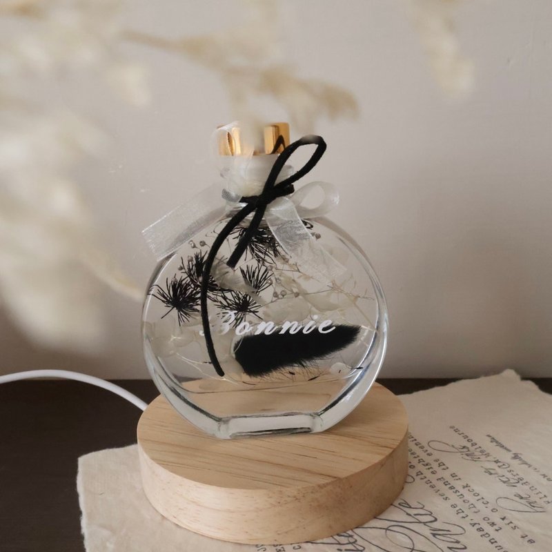 閃耀黑永生花浮游花夜燈 畢業 生日 情人節週年禮物 - 燈具/燈飾 - 植物．花 多色