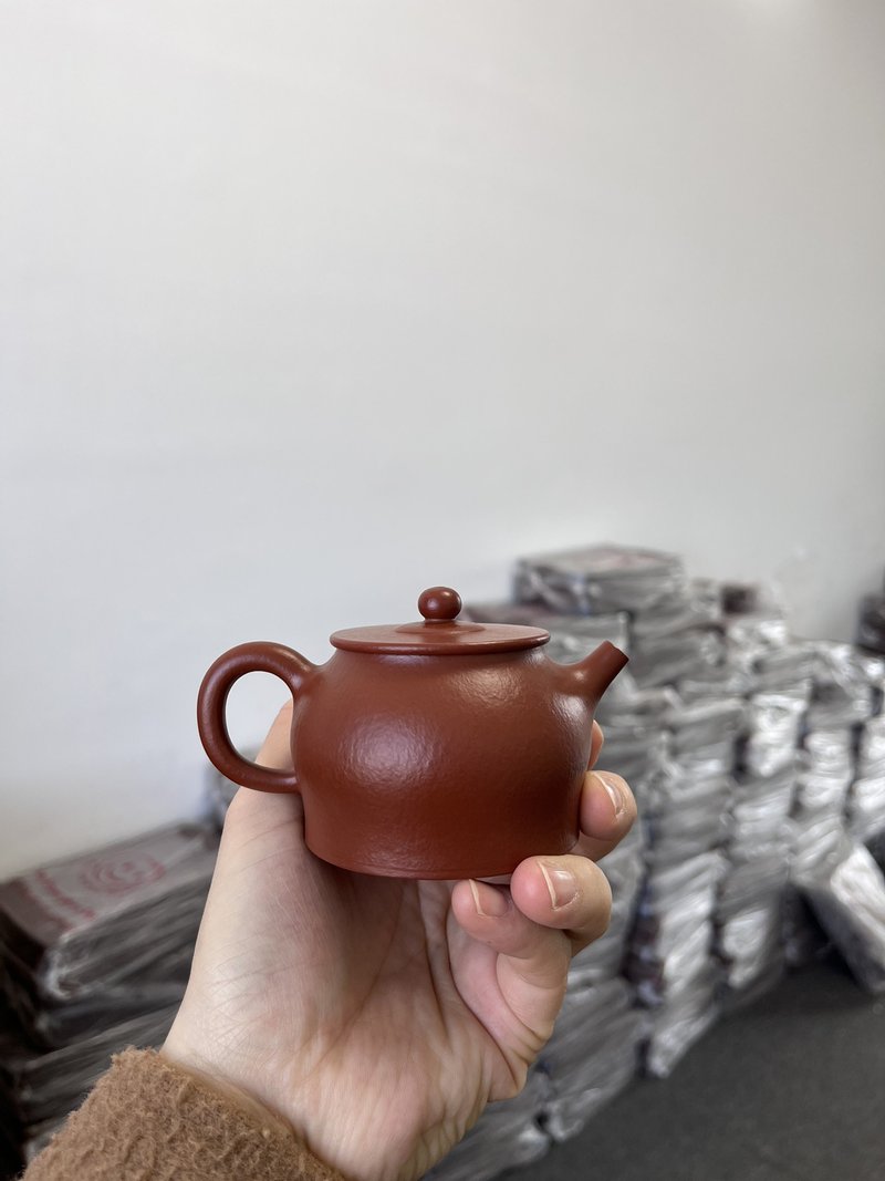 静观 全手工 现货实拍 全手工制作 小品把玩器 30目粗砂朱泥 成宜 - 茶壺/茶杯/茶具 - 陶 灰色