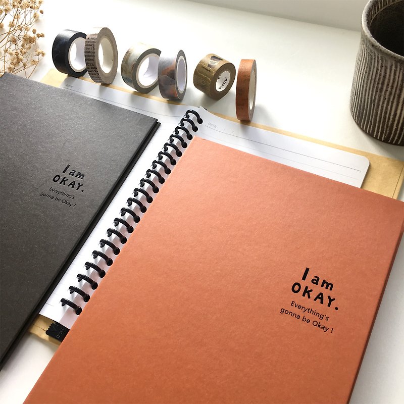 Berger Stationery x I am Okay [Hardcover Narrow Hole Clip-25K20 Holes] Four Colors - Folders & Binders - Paper Multicolor