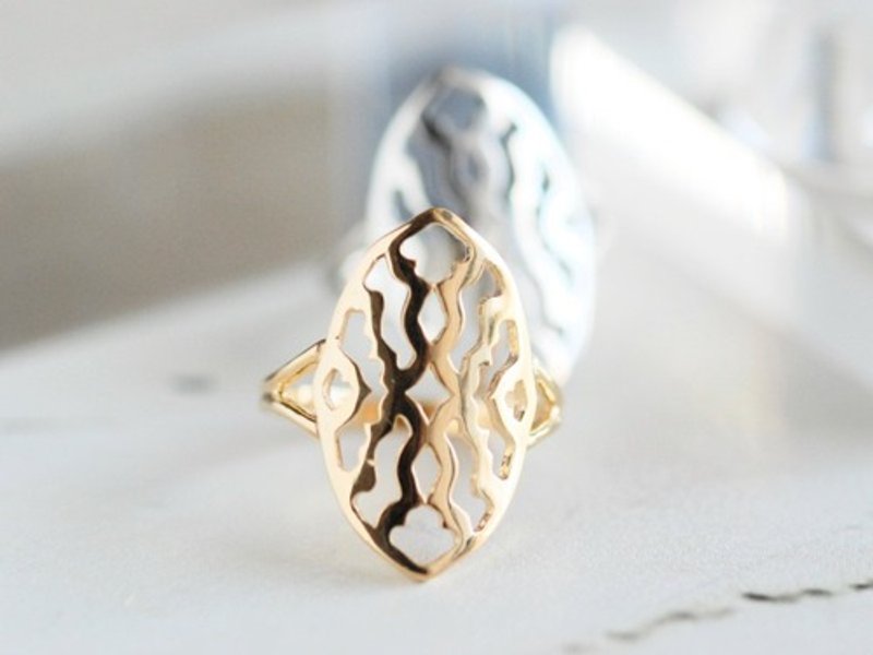 [Made to order] Soleil Oval Ring / SV925 (GP) - แหวนทั่วไป - โลหะ 