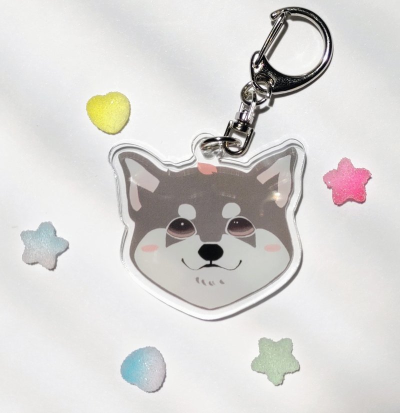 Acrylic Key Chain [Kuroshiba ~With Cherry Blossoms~] - Keychains - Acrylic 