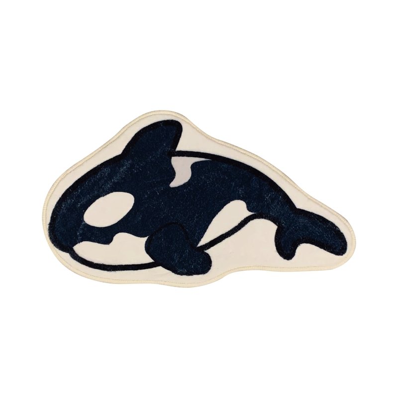 ORCA 虎鯨 殺人鯨 仿羊毛防滑地毯 浴室 | 睡房 | 客廳 | 掛牆 - 地墊/地毯 - 其他材質 白色