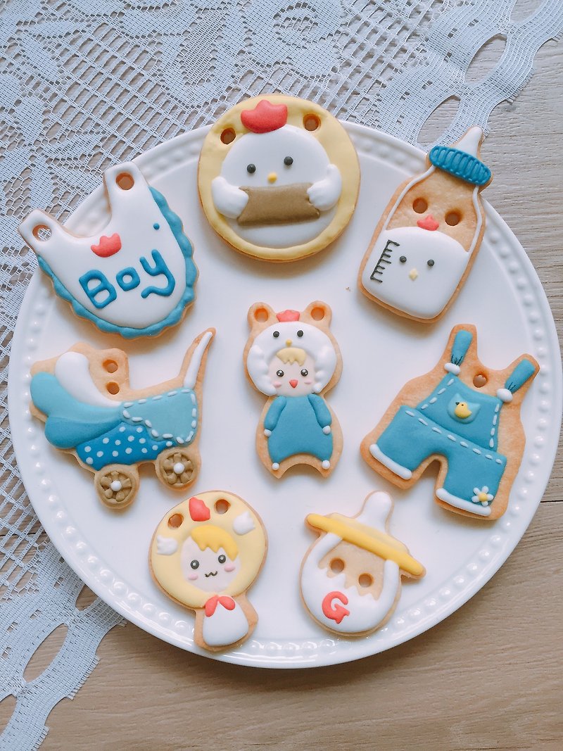 Baby boy saliva biscuits/frosted biscuits - Handmade Cookies - Fresh Ingredients 