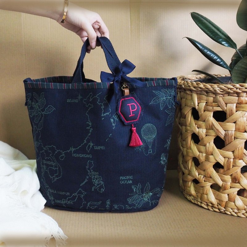 Mappy tote bags -navy 包包 - Handbags & Totes - Thread Blue