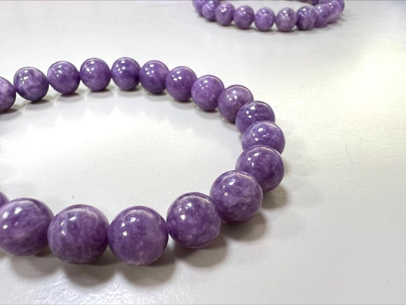 Amethyst Bracelet 8.3mm Bracelet Jewelry Good Luck - สร้อยข้อมือ - คริสตัล สีม่วง