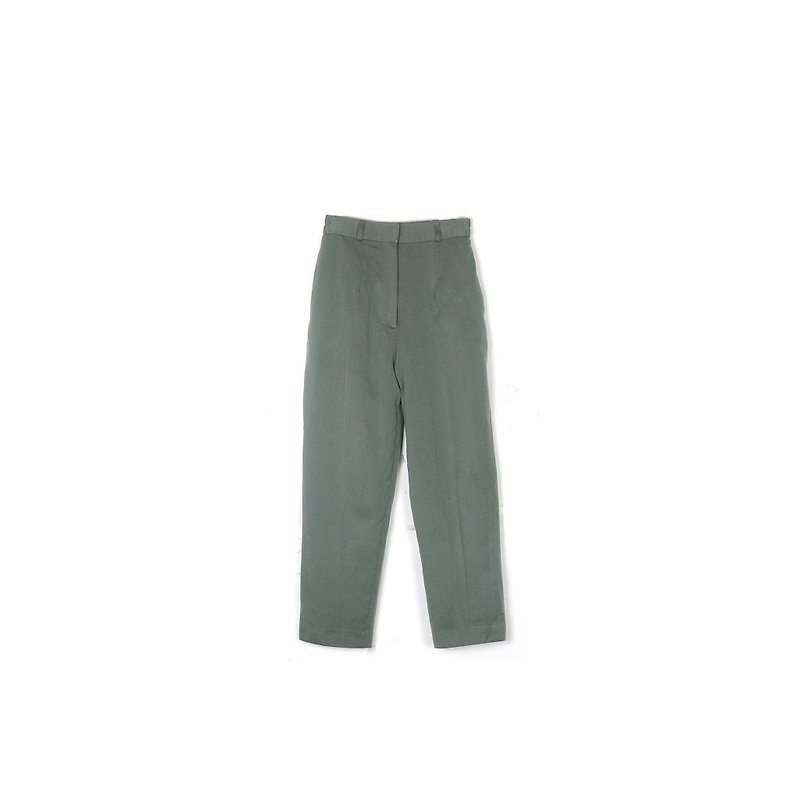 [Eggs] plant vintage stone color vintage classic wool pants - กางเกงขายาว - ขนแกะ สีเทา
