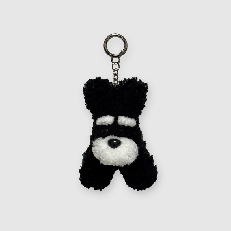 Schnauzer PIPI keyring-black - 鑰匙圈/鑰匙包 - 壓克力 黑色