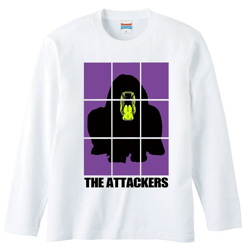 ロングスリーブTシャツ / THE Attackers Purple - 男 T 恤 - 棉．麻 白色