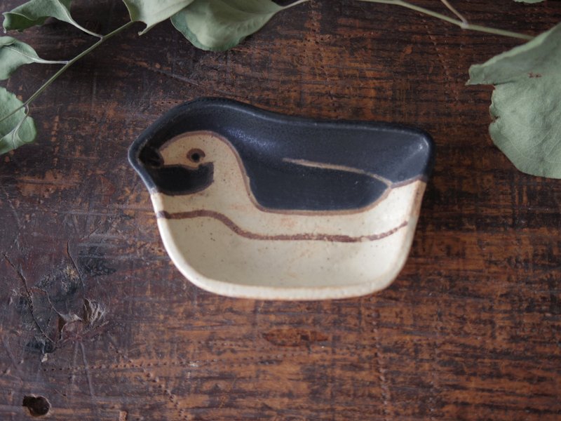 Tiny plate with Cape penguin - Plates & Trays - Pottery Black