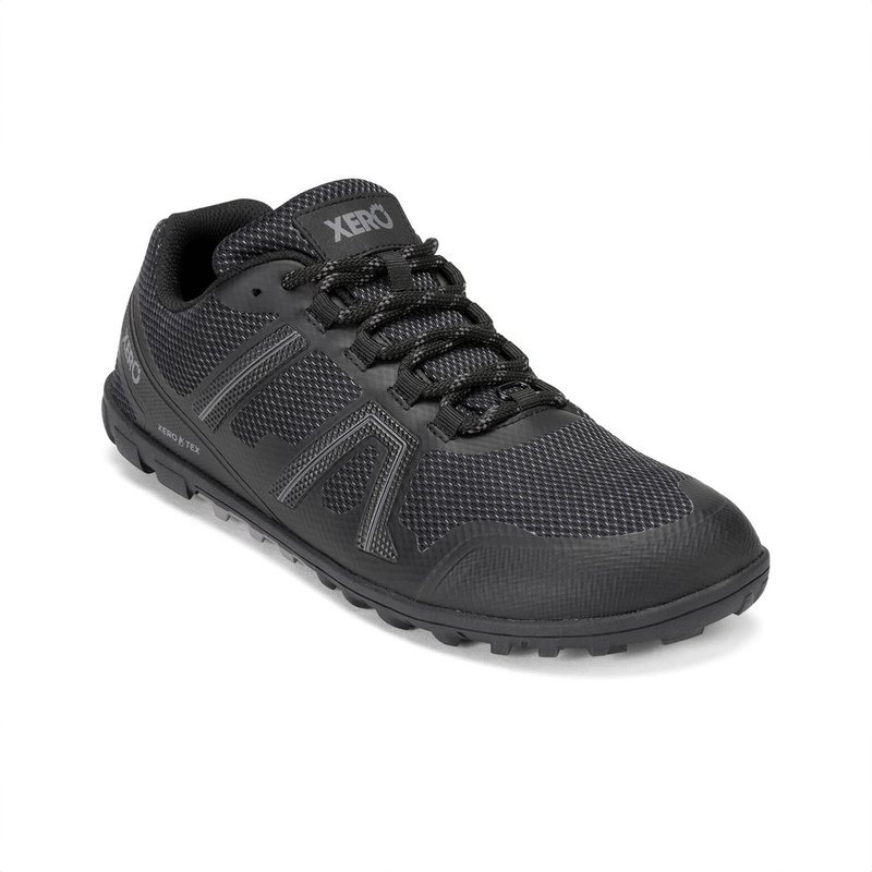 【Xero】Mesa Trail-barefoot waterproof trail running shoes for men black - Men's Running Shoes - Other Materials Black