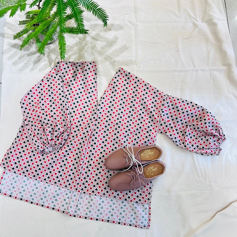 【一套穿搭】限時福袋商品 衣鞋一次購足 洛芬牛津鞋 皮特小泡袖 - 女上衣/長袖上衣 - 其他材質 