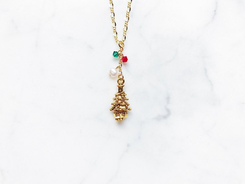 "Christmas limited" period limited - wish come true Christmas tree necklace - สร้อยคอ - โลหะ 