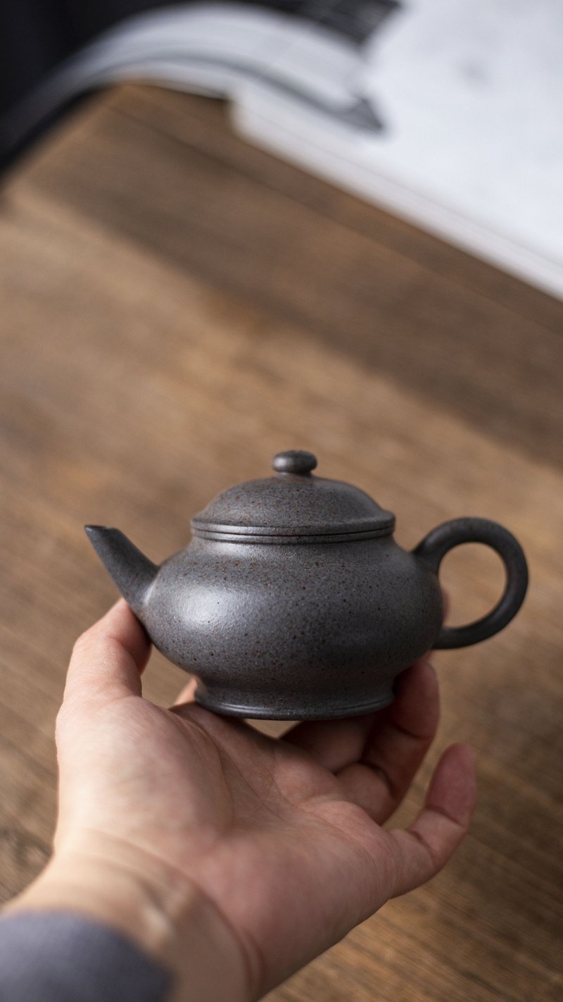 Yundete high temperature 180cc raw ore old purple mud is fired at high temperature to produce a unique azure color with an old taste - Teapots & Teacups - Pottery Gray