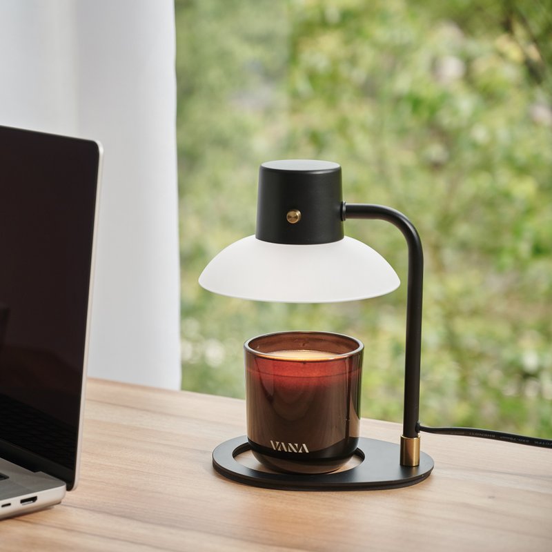 [Free Candle] Kos No. 11 Minimalist Fragrance Warming Lamp-Quiet Black with timer function (warranty included) - Candles & Candle Holders - Other Metals Black