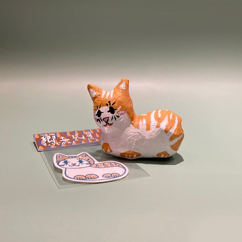 oh.odds の 鄉土玩具 第二彈 - 懶喵喵 - 公仔/玩偶 - 紙 