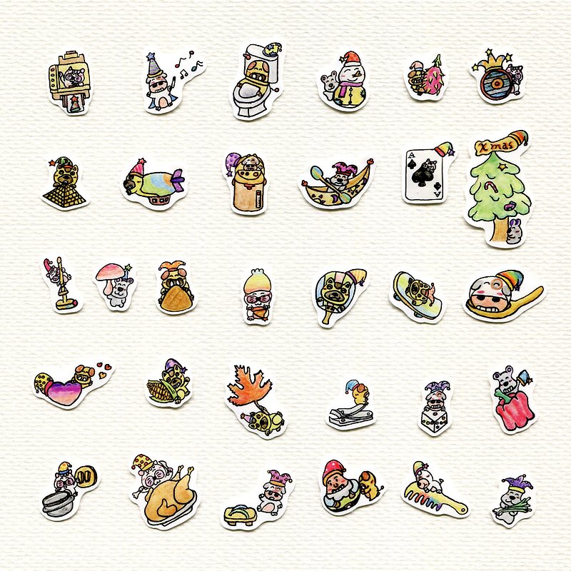 Stickers / Waterproof Stickers / Pearlescent Stickers Happy Birthday Every Day (December) - Stickers - Paper Multicolor