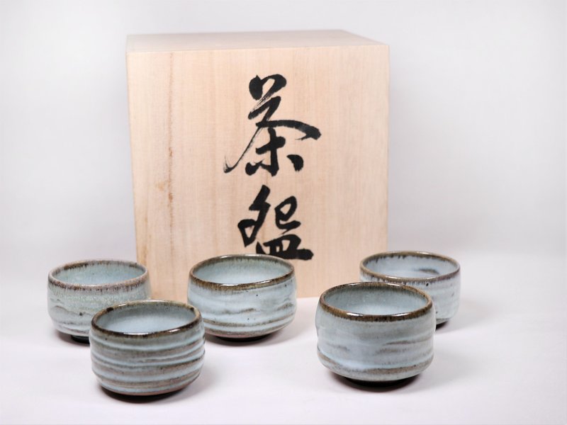 Ming bud ki l firewood ash glaze crepe teacup - Teapots & Teacups - Pottery Gray