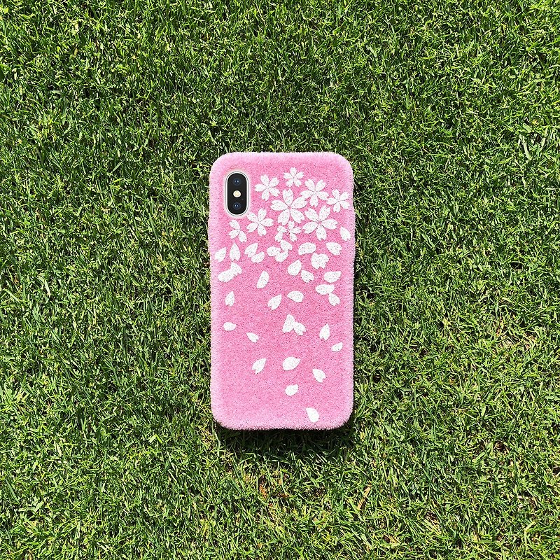 限Shibaful Cherry Blossom 2018 iPhone case 草皮櫻花粉手機殼 - 手機殼/手機套 - 其他材質 粉紅色