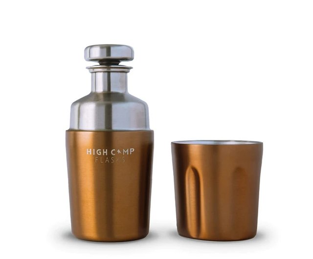 High Camp Flasks-1129 Firelight 375 Flask Bottle Set / Bronze - Shop high- camp-flasks-tw Bar Glasses & Drinkware - Pinkoi