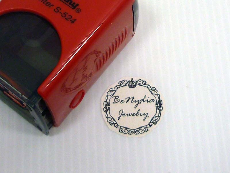 Lace chapter series - 2.4 cm - S524-R524 flip chapter back ink printing water back ink chapter wedding chapter - Stamps & Stamp Pads - Other Metals Red