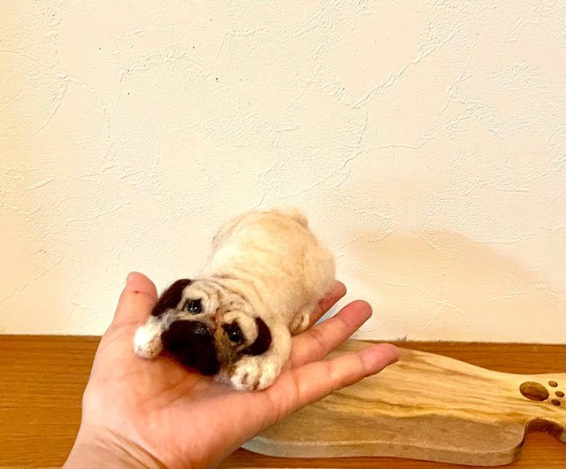 パグ 羊毛フェルト - ショップ yottymikan 編み物/刺繍/羊毛フェルト