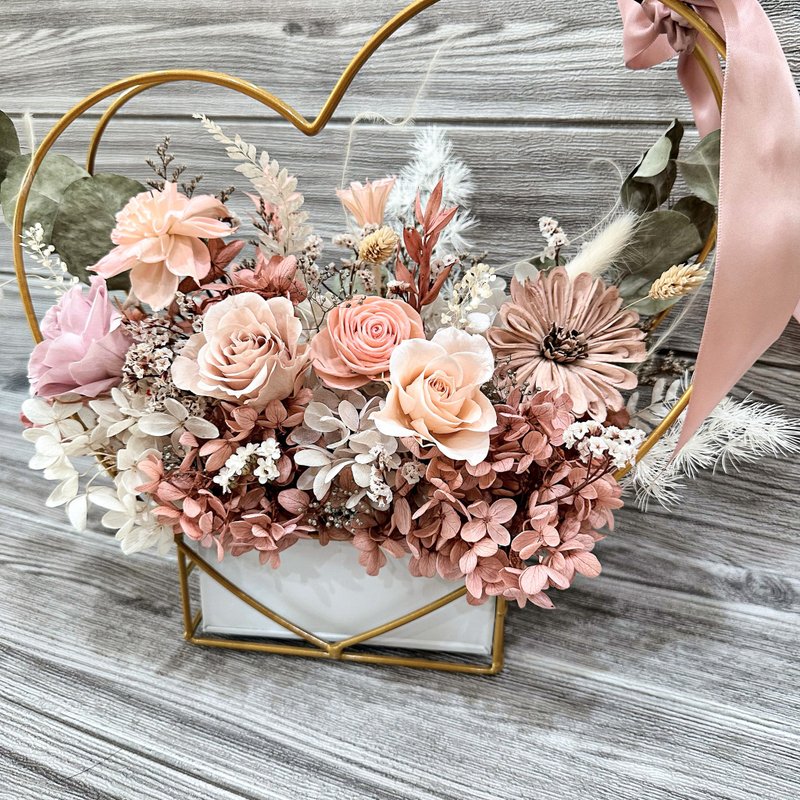 Unexpectedly encounter the mild milk tea color/wedding decoration/congratulations flower gift - Dried Flowers & Bouquets - Plants & Flowers 
