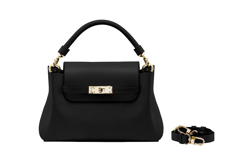 KELLY fashion dual-purpose hand-made bucket bag - Handbags & Totes - Genuine Leather Black