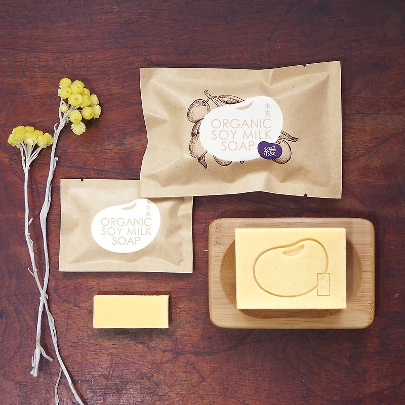 Goody Bag - Organic Soy Milk Soap Bag ‧ Limited Offer 76% Off (Gift Bag Packaging) - ครีมอาบน้ำ - พืช/ดอกไม้ สีทอง